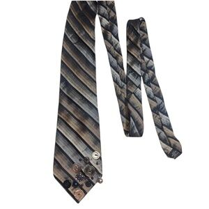 Classic Black and silver Striped Tie for Formal Occasions